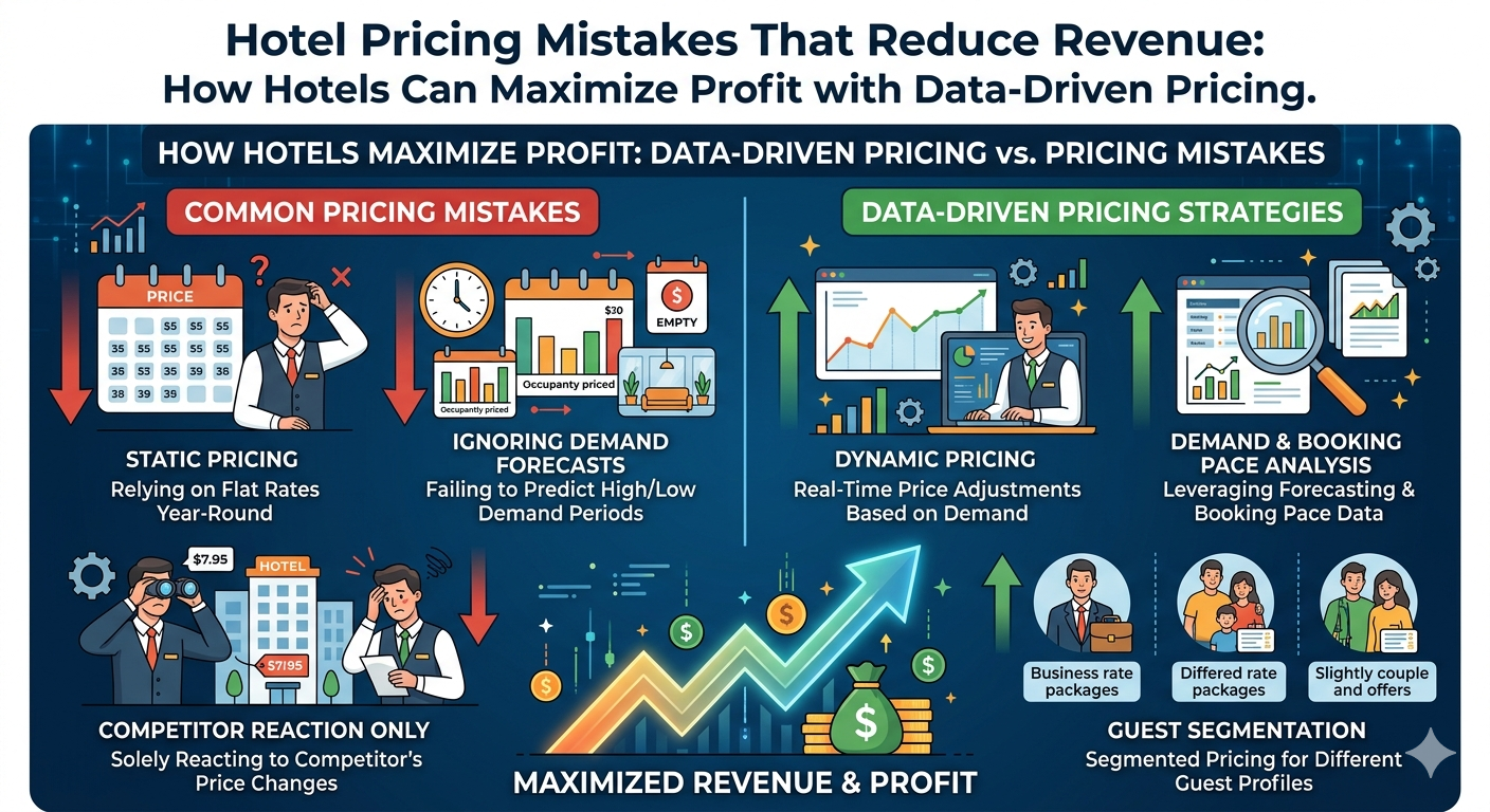 Hotel Pricing Mistakes That Reduce Revenue: How Hotels Can Maximize Profit with Data-Driven Pricing