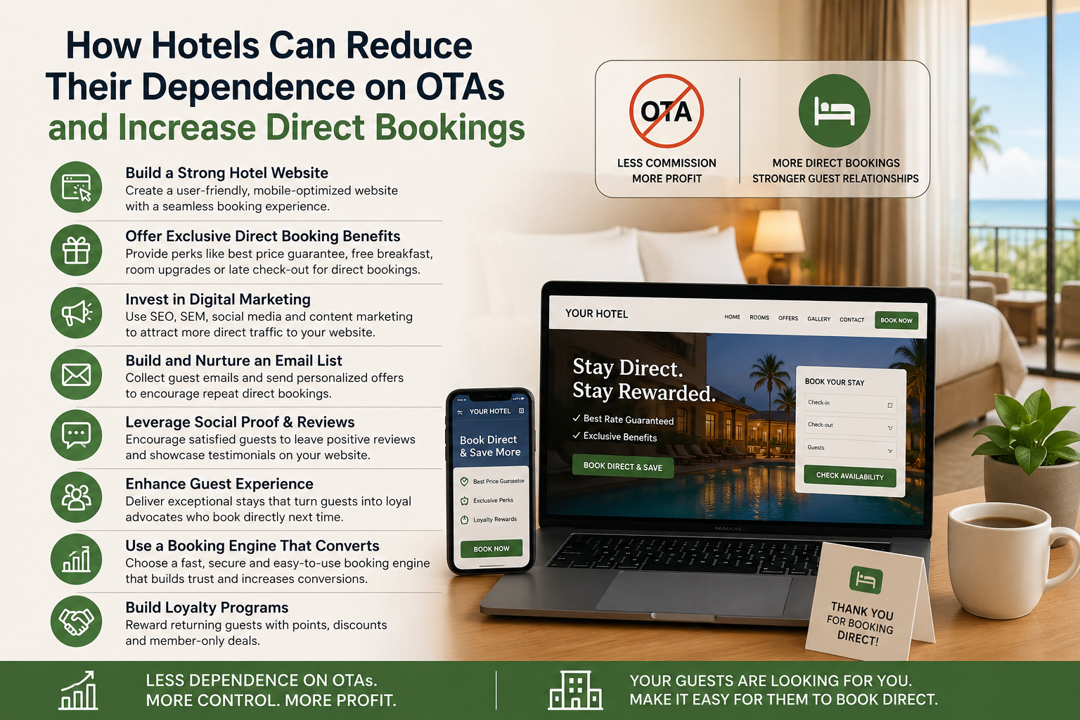 How Hotels Can Reduce Their Dependence on OTAs and Increase Direct Bookings
