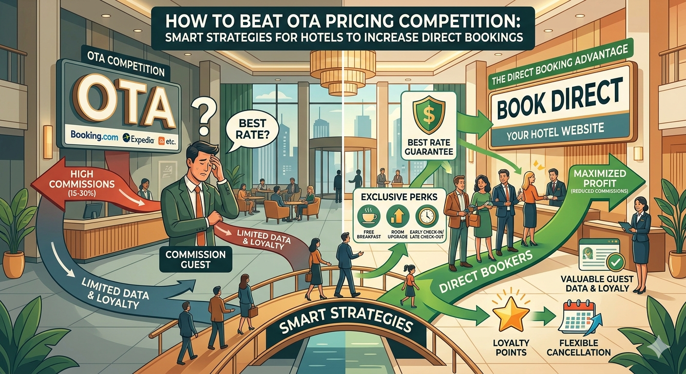 How to Beat OTA Pricing Competition: Smart Strategies for Hotels to Increase Direct Bookings